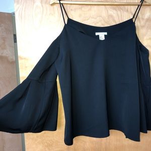 Black off shoulder blouse